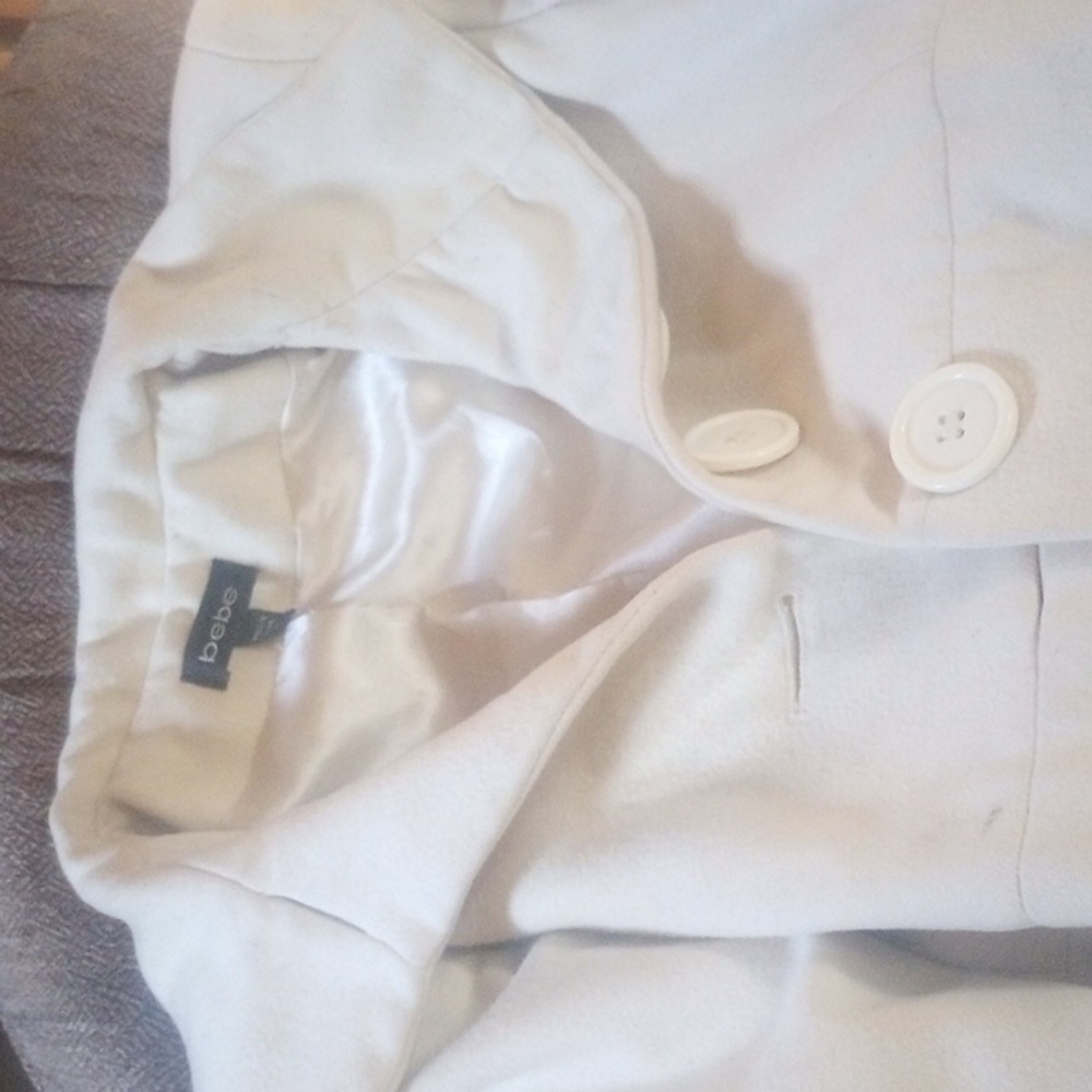 Bebe Winter Jacket (off-white/light cream color-medium)